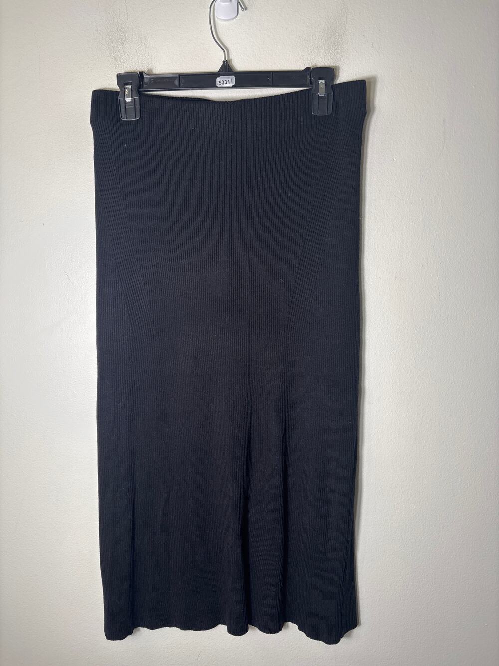 Rachel Roy Black Ripped Sweater Skirt Sz L